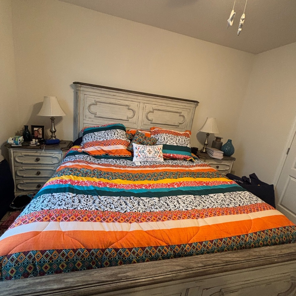 Colorful Striped Bedding Set